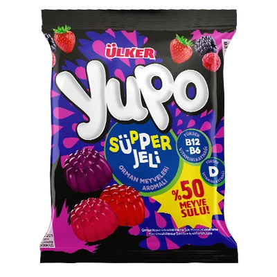 Yupo Süper Jeli meyve aromalı jelibon paketi